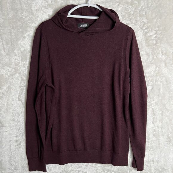 Elegant Men’s Pullover Express Size M Light  Fine Wool Burgundy Old Money Style - Picture 9 of 9